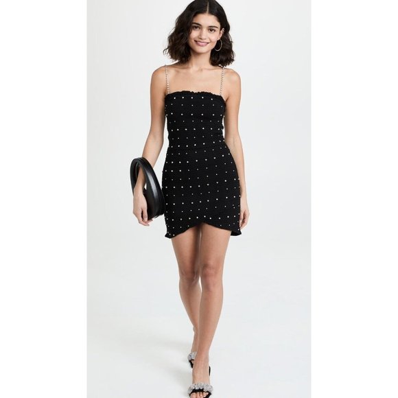retrofete Adara Dress Black Mini Crystal Embellished - Picture 5 of 11